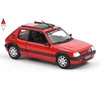 Peugeot 205 Gti 1.9 1991 Rosso Pts Decorazione Modellino Auto 1:43 Norev