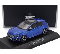 MODELLINO AUTO STATICO NOREV PEUGEOT 308 GT 2021 BLU MODELLISMO SCALA 1:43