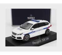 1:43 NOREV Peugeot 308 Gt Sw Station Wagon Police Municipale 2020 White NV473943
