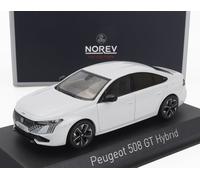 Peugeot 508 Gt Hybrid 2023 Okenite White 1:43 Model 475832 NOREV