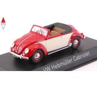MODELLINO AUTO STATICO NOREV VW HEBMULLER 1949 ROSSO MODELLISMO SCALA 1:43