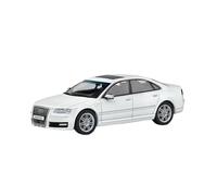 1:43 Per Audi S8 D3 2010 Simulazione Modello Di Auto In Lega Collezione Statica Decorazione Macchinine Mini Auto(White)