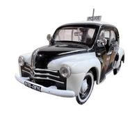 1:43 Per auto della polizia 4cv in lega pressofusa modello statico decorazione per la casa ornamento tavolo in metallo Decorazione da scrivania