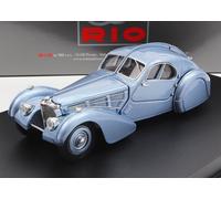 MODELLINO AUTO EPOCA STATICO RIO BUGATTI TYPE 57 SC ATLANTIC 1936 BLU SCALA 1/43