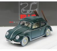 MODELLINO AUTO STATICO DIECAST VOLKSWAGEN BEETLE MAGGIOLINO CON SCI 1950 1/43