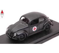 MODELLINO AUTO STATICO VOLKSWAGEN BEETLE MILITARY AMBULANZA 1943 NERO SCALA 1/43