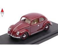 Volkswagen VW Maggiolino 1200 Deluxe 1953 Red Bordeaux 1:43 Model RIO4565 RIO