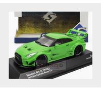 NISSAN GT-R (R35) LB WORK SILHOUETTE ACID GREEN 2020 1/43 Solido Nuovo in...