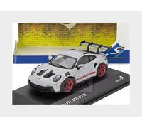 Porsche 911 (992) GT3 Rs 2023 Grigio Metallizzato Rosso Modellino 1:43 Solido