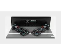 1:43 SPARK Mercedes Gp Set F1 #44 + #77 Abu Dhabi Gp 2021 Hamilton Bottas S7860