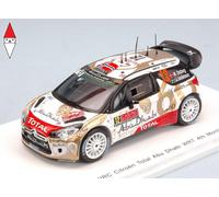 1/43 Spark-Model Citroen Ds3 Wrc Team Total Abu Dhabi Wrt N 12 Rally Montecarlo