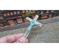 1/45 Gesù Cristo Croce Monumento Bronzo Scala 0 (1:45) Ggf. Di Patina Gealtert