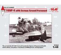 ICM ICM48805 1:48-BF 109F-4 con Personale Tedesco di Terra