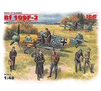 1:48 ICM KIT Bf 109F-2 With German Pilots And Ground Personnel ICM48803