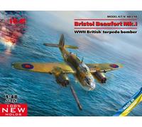 1:48 ICM KIT Bristol Beaufort Mk.I Wwii British Torpedo-Bomber ICM48310