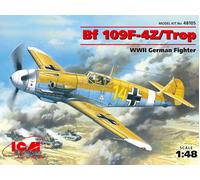 Messerschmitt Bf 109f-4z/trop, WWII German Fighter 1:48 Plastic Model Kit ICM