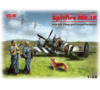 ICM 48801 1/48 Spitfire Mk.IX with RAF Pilots and Ground Personnel