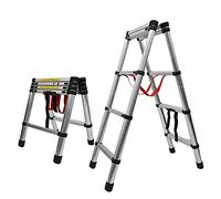 1.4M + 1.4M Scala telescopica in lega di alluminio ispessita Scala a spina di pesce multiuso Scala di ingegneria pieghevole domestica portatile