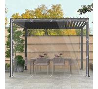 1.4m x 1.3m Telone Telo Copertura Impermeabile Trasparente, Materiale PVC Pieghevole Antipioggia Telone, Anti Strappo e Antivento Telone per Barche, per Balcone, Camper, Gazebo e Giardino
