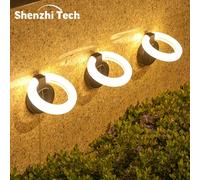 1/4PCS Luci solari per esterni, Luce d'atmosfera impermeabile, Lampade interrate per esterni, Illuminazione da parete, Lampada da prato, per l'arredamento del giardino del balcone