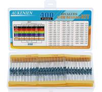 1/4W Kit Resistenze Resistori Elettriche 40 Valori 400 Pezzi 0 Ohm a 10M Ohm Res