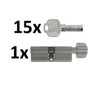 1 -4x Cilindro con Pomolo 60mm 30/30 Porta Zylinder Serratura con Chiavi Uguali