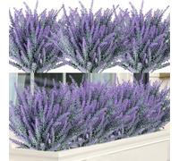 1/5/10/100 pezzi Lavanda artificiale da esterno, fiori finti in plastica viola, resistenti ai raggi UV, adatti per decorazioni domestiche, cucina, matrimoni, festa della mamma, compleanni, lauree, reg