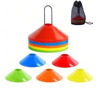 1/5/10/15/20/25/40 pezzi Dischi segnapunti rotondi, coni segnapunti morbidi e resistenti per l'allenamento del calcio 20 colori casuali,Un pezzo di borsa a rete,15 colori casuali,40 colori scelti a ca