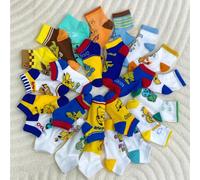 1/5/10/15/20 Pairs Pokemon Cuteccter Socks Breathable, Assortment Random 4-7Y,8-12Y,2-3YFumetto,Geometrico,LettereTessuto