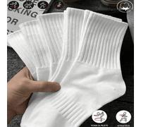1/5/10/15/30 paia di calze uomo di media lunghezza per autunno e inverno, bianche, anti-odore, assorbenti, traspiranti, calze sportive 39-42,43-46Colore unicoTessuto