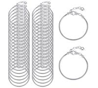 1/5/10/20/30/50 pezzi Oro, Argento, Oro Rosa Catena a Serpente, Braccialetto Decorativo a Forma di Cuore Tagli Unica,18+5cm/7.09+1.97inLega di ferro