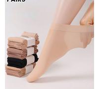 1/5/10/20/30/60 paia di calze velate da donna, colore nude, in fibra core-spun, sottili e vellutate, durevoli, adatte per l'estate 39-42,36-39Colore unicoPoliestere