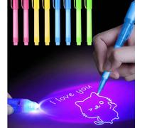 1/5/10/20/30 pezzi Penna a sfera magica con luce invisibile a colori casuali, penna per messaggi segreti, regalo di Natale, regalo di compleanno 5 pezzi casuali,1 pezzo casuale,10 pezzi casuali,20 pez