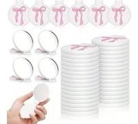 1/5/10/20/50 pezzi Specchietto tascabile pieghevole con fiocco, specchio compatto per il trucco con copertura a ribalta, adatto come regalo per compleanni, San Valentino, feste di nozze, matrimoni, fe