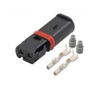 1/5/10/20/50 Set 2 Pin Connettore femmina di ingresso comodo for spina indicatore di direzione Presa maniglia portiera auto DJ7027-1-21 Nero(20 sets)