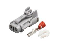 1/5/10/20/50 Set 2 Pin Connettore Impermeabile Femmina Maschio Grigio for Luci di Marcia Diurna Auto 7123-1424-40 con Terminali(2p female,50sets)