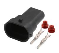 1/5/10/20/50 set di connettori femmina impermeabili a 2 pin for cablaggio sensore temperatura esterna automatica 1718555-1(2p male,50 sets)