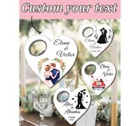 1/5/10/20 pezzi Apribottiglie a forma di cuore personalizzabile, 8x8,5cm, supporta la personalizzazione di tutto il testo, data, carattere, colore, forniture per matrimoni personalizzate, ricordi roma