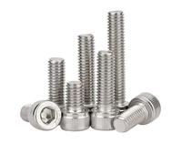 1/5/10/50 pz DIN912 M3 M4 M5 M6 M8 A2-70 304 In Acciaio Inox Esagonale A Esagono Incassato Vite a Testa Allen bullone Lunghezza Filettatura 10-150mm(90mm,M8 1pc)