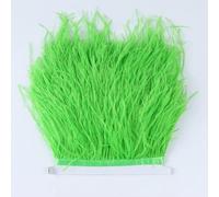 1/5/10 iarde di frange di piume di struzzo 10-15 cm orlo gonna pizzo per abiti da sposa festa cucito abbellimento forniture piume- verde-1 iarda