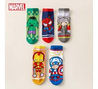 1/5/10 Paia di calzini Marvel, motivi di Spider-Man, Iron Man, Hulk, Thor, calzini a volant, calzini a righe bianche e nere, calzini alla caviglia morbidi e traspiranti antiscivolo per bambine e bambi