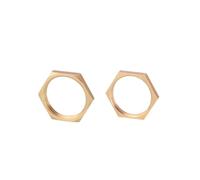1 5 10 Pcs Brass Hex Lock Nuts Pipe Fitting 1/8 1/4 3/8 1/2 3/4 1 Inch BSP Female Thread Hexagonal Shank Cap Copper Flange Nut,Flange nut 1inch,5PCS