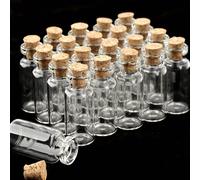 1/5/10 pezzi Barattoli magici da 2ml con tappi in sughero, bottiglie di vetro con tappo per galleggiamento, desideri, conservazione di caramelle, decorazione di cristalli e ghiaia, provette di vetro r
