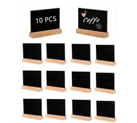 1/5/10 pezzi - Mini lavagne con supporto, segnaposto con supporto, lavagnette piccole per decorazioni da tavolo, matrimoni, feste di compleanno, numeri di tavolo, etichette per alimenti, cartelli per