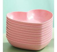 1/5/10 pezzi Set di piatti a forma di cuore, adatti per San Valentino, piatti per spuntino, dessert, torta, colazione, forniture da cucina, accessori per la tavola Piatto dell'amore rosa da 5 pezzi (b