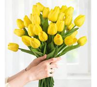 1/5/10 pezzi Tulipani artificiali rosa sfumati realistici, texture realistica, adatti per decorazione domestica, regalo di San Valentino, hotel, festa, matrimonio, decorazione del tavolo da pranzo, el