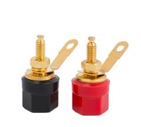 1/5/10 Pz 301 Asta di Rame Placcato Oro Esagonale Binding Post Speaker Termina 4mm Spina A Banana Presa connettore Rosso e Nero(Black,5Pcs)