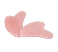 1/5/10PC Naturale Rosa Quarzo Rosa Cristallo Pietra di Giada Donne Corpo Viso Guasha Massaggiatore Forma di Pollice Viso Gua Sha Strumenti di Bordo regalo Ciondolo Collezioni di casa (Color : Rosa)