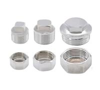 1/5/10pcs 1/8" 1/4" 3/8" 1/2" 3/4" 1" Male Countersunk Flange Hex Square End Cap 304 Stainless Steel Pipe Fitting(Female Cap,5PCS_G1.5 BSP)