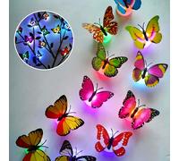 1/5/12/20/25 pezzi Luci decorative a farfalla 3D LED multicolore, adatte per giardino, cortile, prato, festa, vacanza, decorazione casa e giardino, colori casuali 1 pz,5 pezzi,12 pezzi,20 pezzi,Doppio